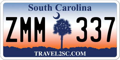 SC license plate ZMM337