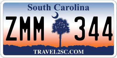 SC license plate ZMM344