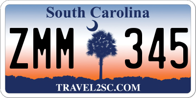 SC license plate ZMM345