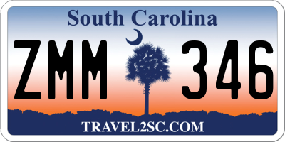 SC license plate ZMM346