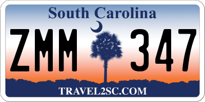 SC license plate ZMM347