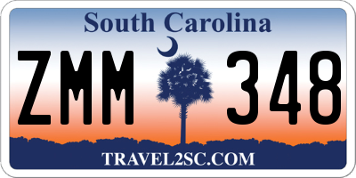 SC license plate ZMM348