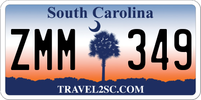 SC license plate ZMM349