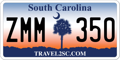 SC license plate ZMM350