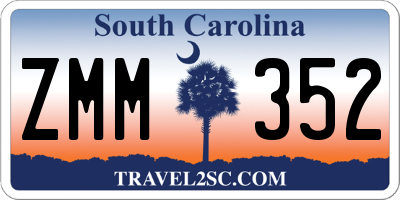 SC license plate ZMM352