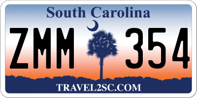 SC license plate ZMM354