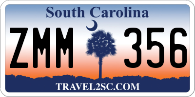 SC license plate ZMM356