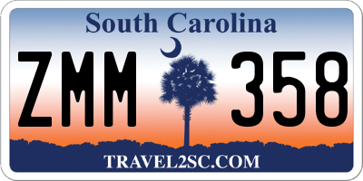SC license plate ZMM358
