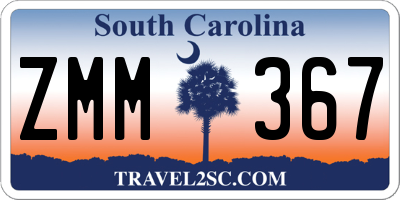 SC license plate ZMM367