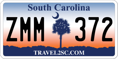 SC license plate ZMM372