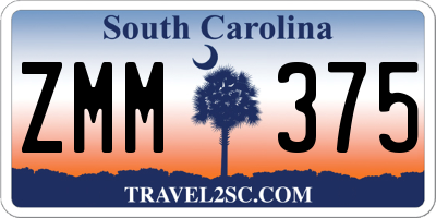 SC license plate ZMM375