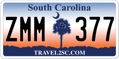 SC license plate ZMM377