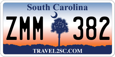 SC license plate ZMM382