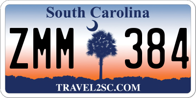 SC license plate ZMM384