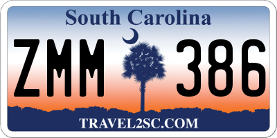 SC license plate ZMM386