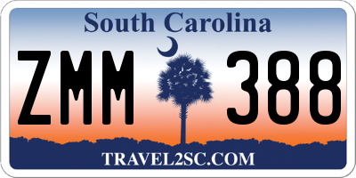 SC license plate ZMM388