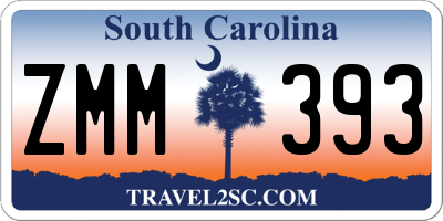SC license plate ZMM393