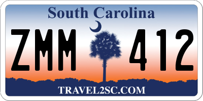 SC license plate ZMM412