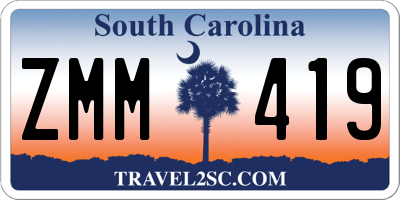 SC license plate ZMM419