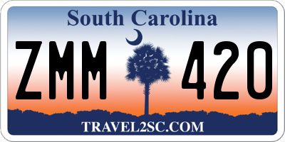 SC license plate ZMM420