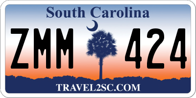 SC license plate ZMM424