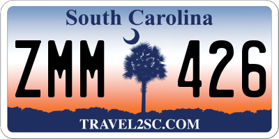 SC license plate ZMM426