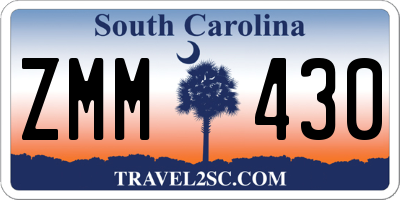 SC license plate ZMM430