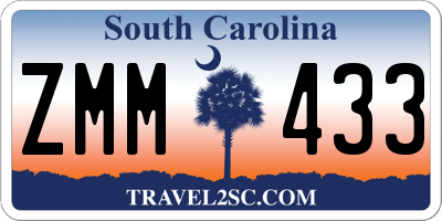 SC license plate ZMM433