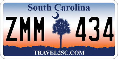 SC license plate ZMM434