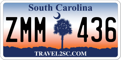 SC license plate ZMM436