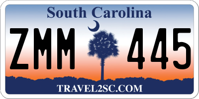 SC license plate ZMM445