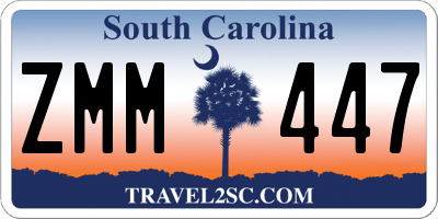 SC license plate ZMM447