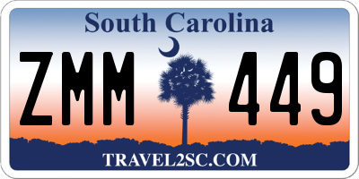 SC license plate ZMM449