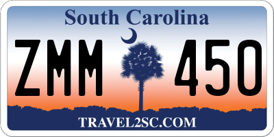 SC license plate ZMM450