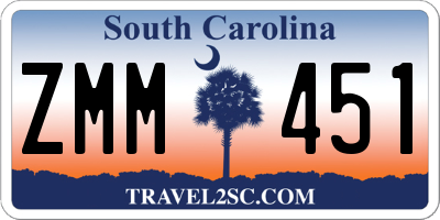 SC license plate ZMM451