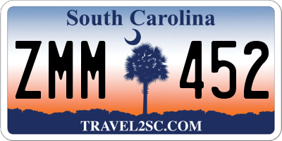 SC license plate ZMM452