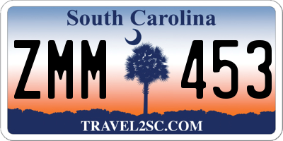 SC license plate ZMM453