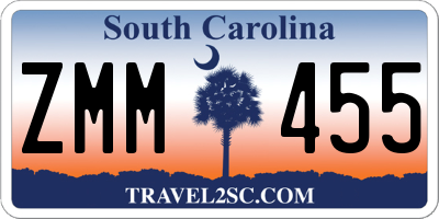 SC license plate ZMM455