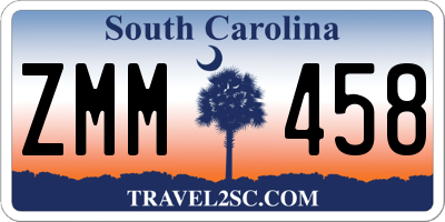 SC license plate ZMM458