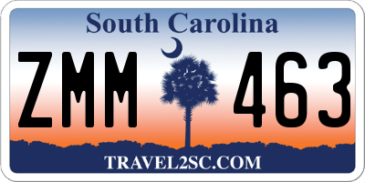 SC license plate ZMM463