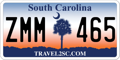 SC license plate ZMM465
