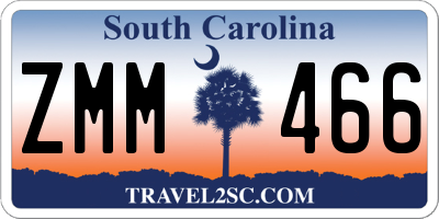 SC license plate ZMM466