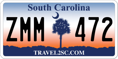 SC license plate ZMM472