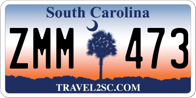 SC license plate ZMM473