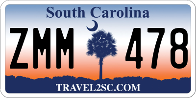 SC license plate ZMM478