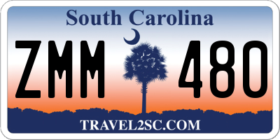 SC license plate ZMM480