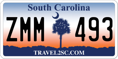 SC license plate ZMM493