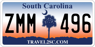 SC license plate ZMM496