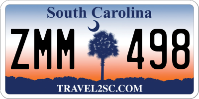 SC license plate ZMM498