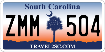 SC license plate ZMM504